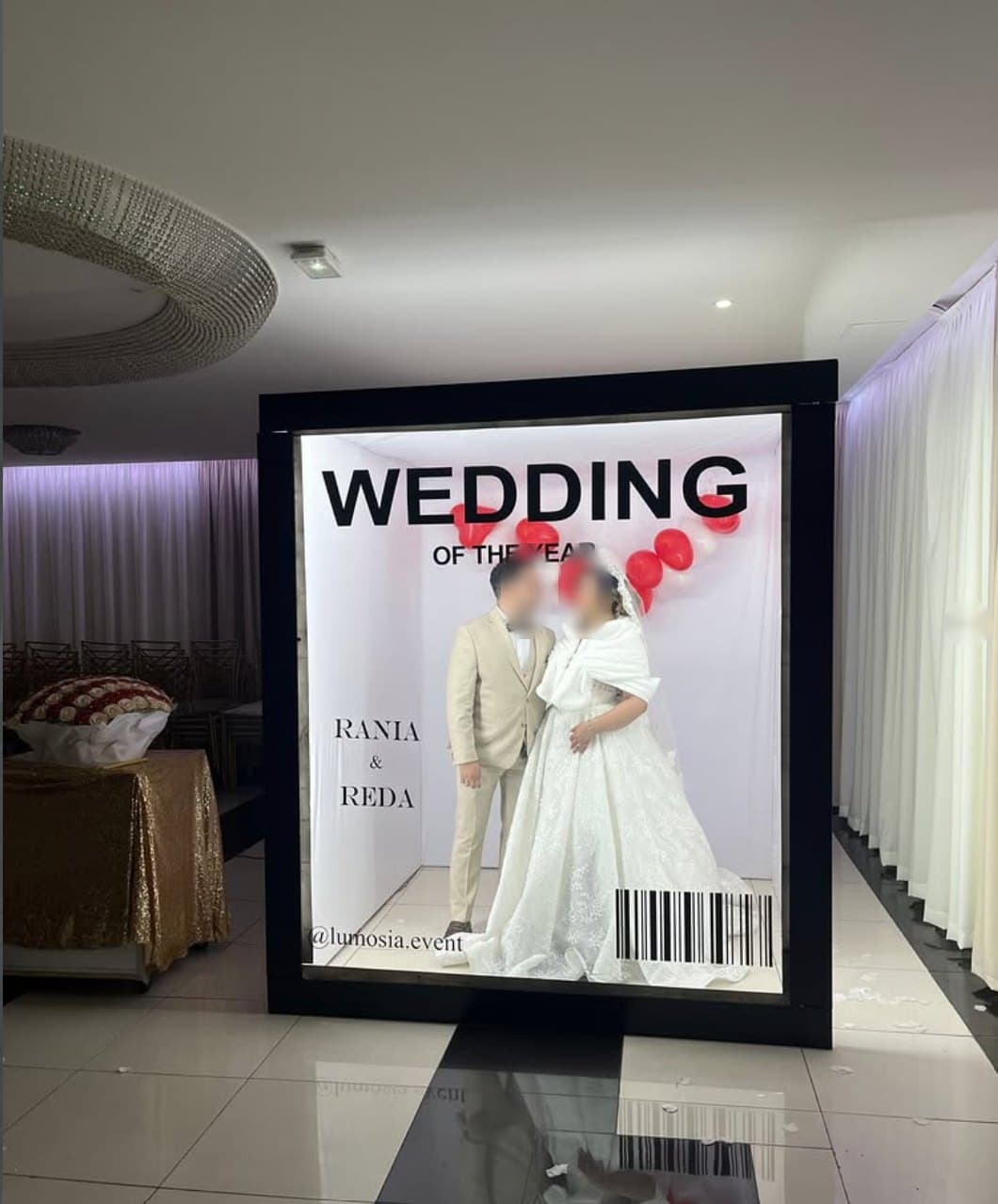 Magazine box Lumosia « Wedding of the year » lors d’un mariage